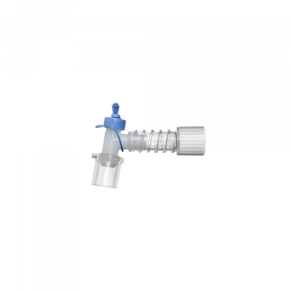 Length: 5 см. Patient connector: angled double swivel with a port for bronchoscopy and sanitation 22M/15F. Machine-side connector: 22F